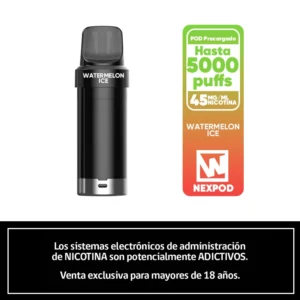 NexPOD Recarga 5000 Puffs Watermelon Ice en Chile