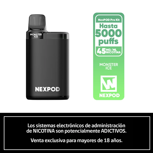 Review Nexpod Kit 5000 Puffs Monster Ice en Chile