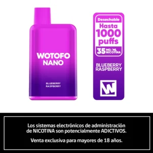 Wotofo Nano 1000 Puffs - Blueberry Raspberry