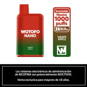 Wotofo Nano 1000 Puffs - Grape Apple