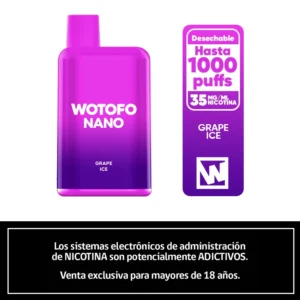 Wotofo Nano 1000 Puffs - Grape Ice