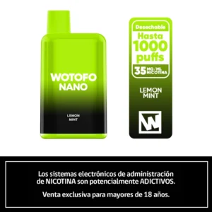Wotofo Nano 1000 Puffs - Lemon Mint