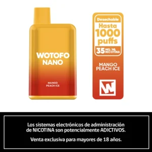 Wotofo Nano 1000 Puffs - Mango Peach Ice
