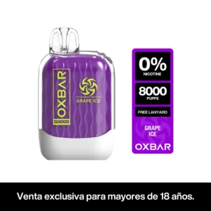 Oxbar G8K 8000 Puffs – Grape Ice (ZERO NIC)