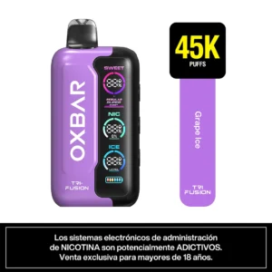 Oxbar Tri Fusion 45K Puffs – Grape Ice en Chile