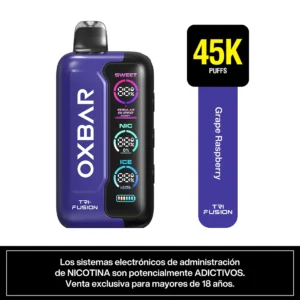 vaporizador Oxbar Tri Fusion 45K Puffs - Grape Raspberry