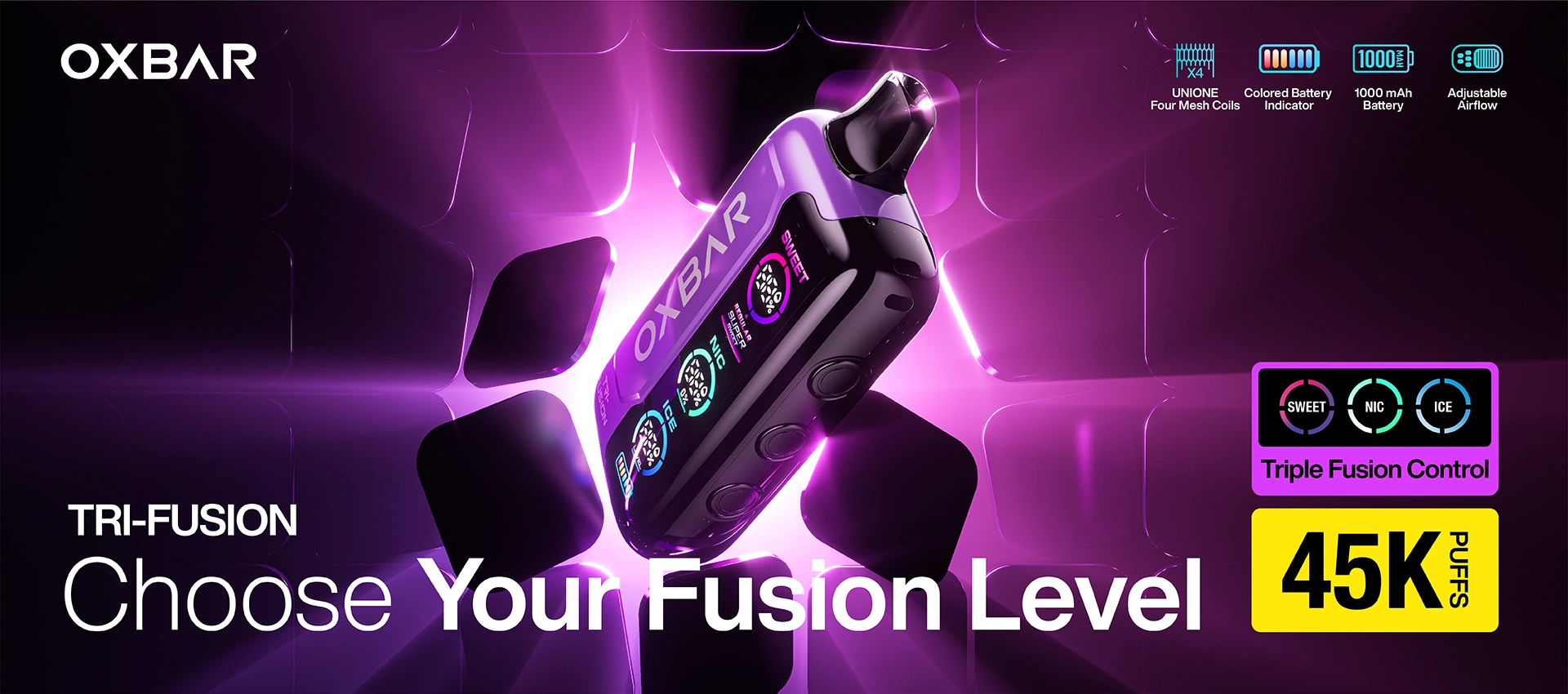 vape oxbar trifusion 45k slide